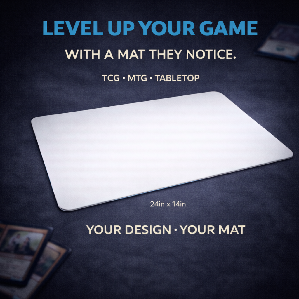 Custom Game Mat (24” × 14”) — Your Design. Your Table.