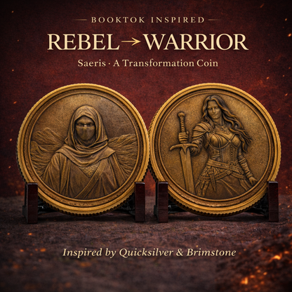 Saeris Transformation Coin | Rebel to Warrior | BookTok Inspired Collectible